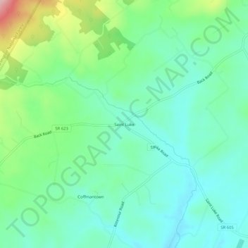 Carte topographique Saint Luke, altitude, relief