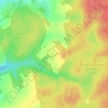 Carte topographique La Valise, altitude, relief