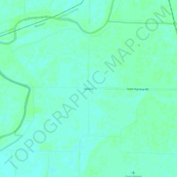 Carte topographique Sonora, altitude, relief