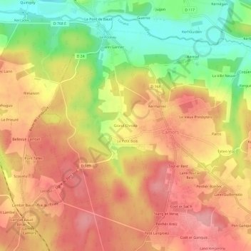 Carte topographique Grand Christo, altitude, relief