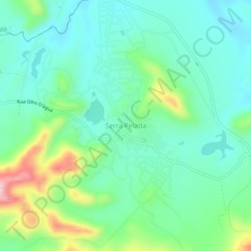 Carte topographique Serra Pelada, altitude, relief
