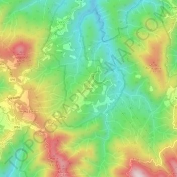 Carte topographique Pulica, altitude, relief