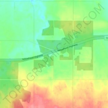 Carte topographique Carrot Creek, altitude, relief