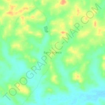 Carte topographique Barro Branco, altitude, relief