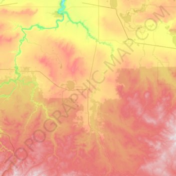 Carte topographique Valleyview (town), altitude, relief