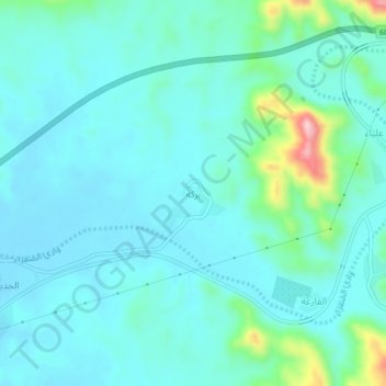 Carte topographique Birkah, altitude, relief