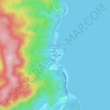 Carte topographique Malapad, altitude, relief