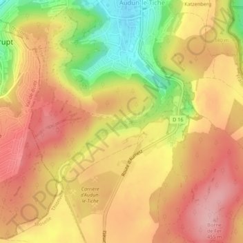 Carte topographique Zeel, altitude, relief