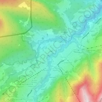 Carte topographique Egg, altitude, relief
