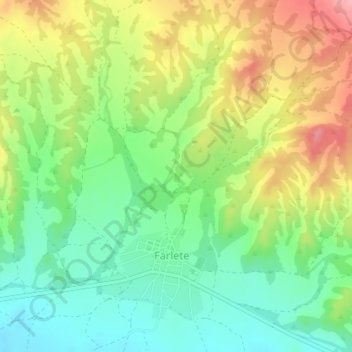 Carte topographique Zafranal, altitude, relief
