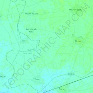 Carte topographique Badian, altitude, relief
