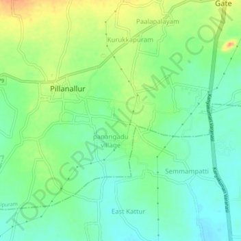 Carte topographique New colony, altitude, relief