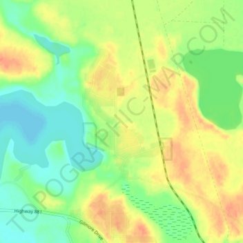 Carte topographique Anzac, altitude, relief