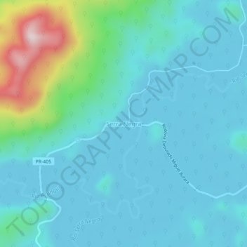 Carte topographique Serra Negra, altitude, relief