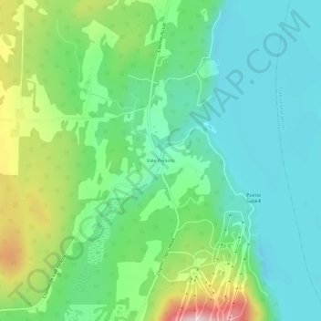 Carte topographique Vale Perkins, altitude, relief