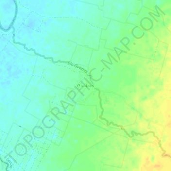 Carte topographique Guabas, altitude, relief
