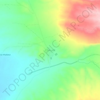 Carte topographique Chacala, altitude, relief