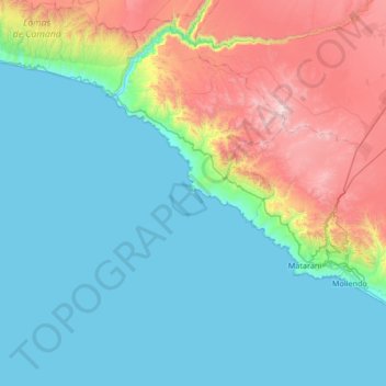 Carte topographique Hornillos, altitude, relief