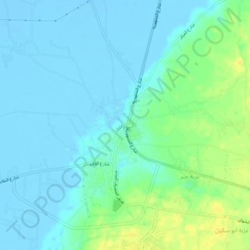 Carte topographique أبشواى, altitude, relief