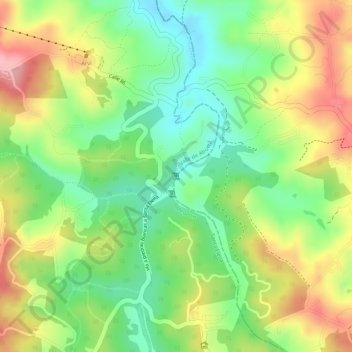 Carte topographique Chorro Clarín, altitude, relief