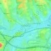 Carte topographique Huncherange, altitude, relief