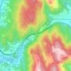 Carte topographique As Laxes, altitude, relief