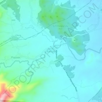 Carte topographique Bacsay, altitude, relief