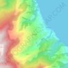Carte topographique Ζαγορά, altitude, relief