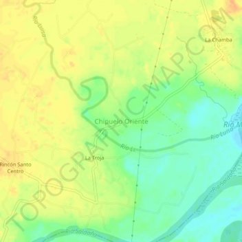 Carte topographique Chipuelo Oriente, altitude, relief
