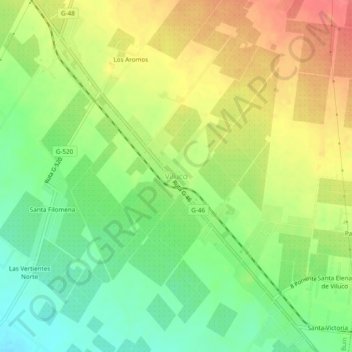 Carte topographique Viluco, altitude, relief