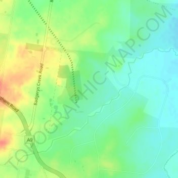 Carte topographique Bradfield, altitude, relief