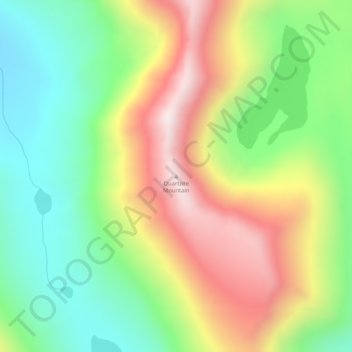 Carte topographique Quartzite Mountain, altitude, relief