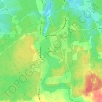 Carte topographique Coney Island, altitude, relief