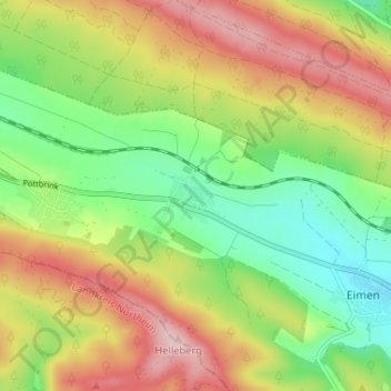 Carte topographique Mainzholzen, altitude, relief
