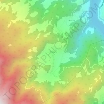 Carte topographique Zorlu, altitude, relief