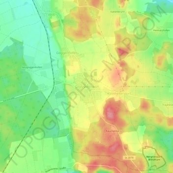 Carte topographique Großhelfendorf, altitude, relief