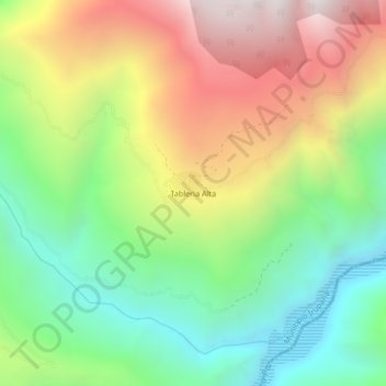Carte topographique Tableria Alta, altitude, relief
