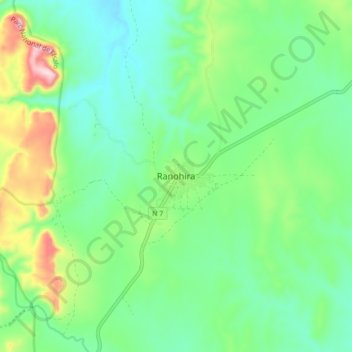 Carte topographique Ranohira, altitude, relief