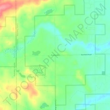 Carte topographique Curtisville, altitude, relief