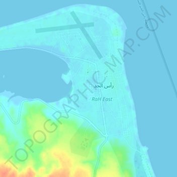 Carte topographique RAS AL HADD, altitude, relief