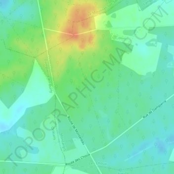 Carte topographique La Jarriere, altitude, relief