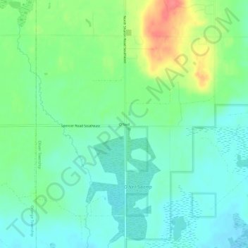 Carte topographique O'Neil, altitude, relief