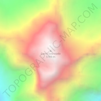 Carte topographique Cerro Sosneado, altitude, relief