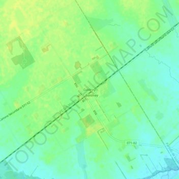 Carte topographique Goldney, altitude, relief