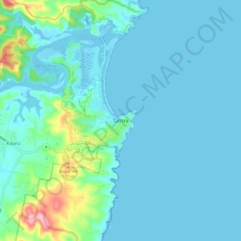 Carte topographique Tathra, altitude, relief