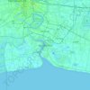 Carte topographique Samut Prakan, altitude, relief