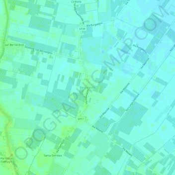 Carte topographique Belricetto, altitude, relief