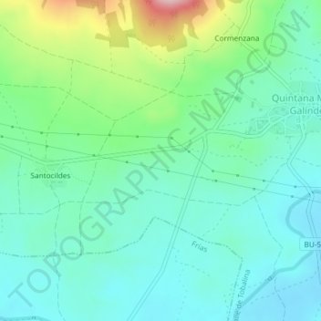 Carte topographique El Berro, altitude, relief