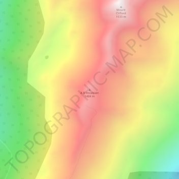 Carte topographique A B Mountain, altitude, relief