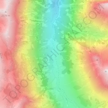 Carte topographique Gias della Casa, altitude, relief